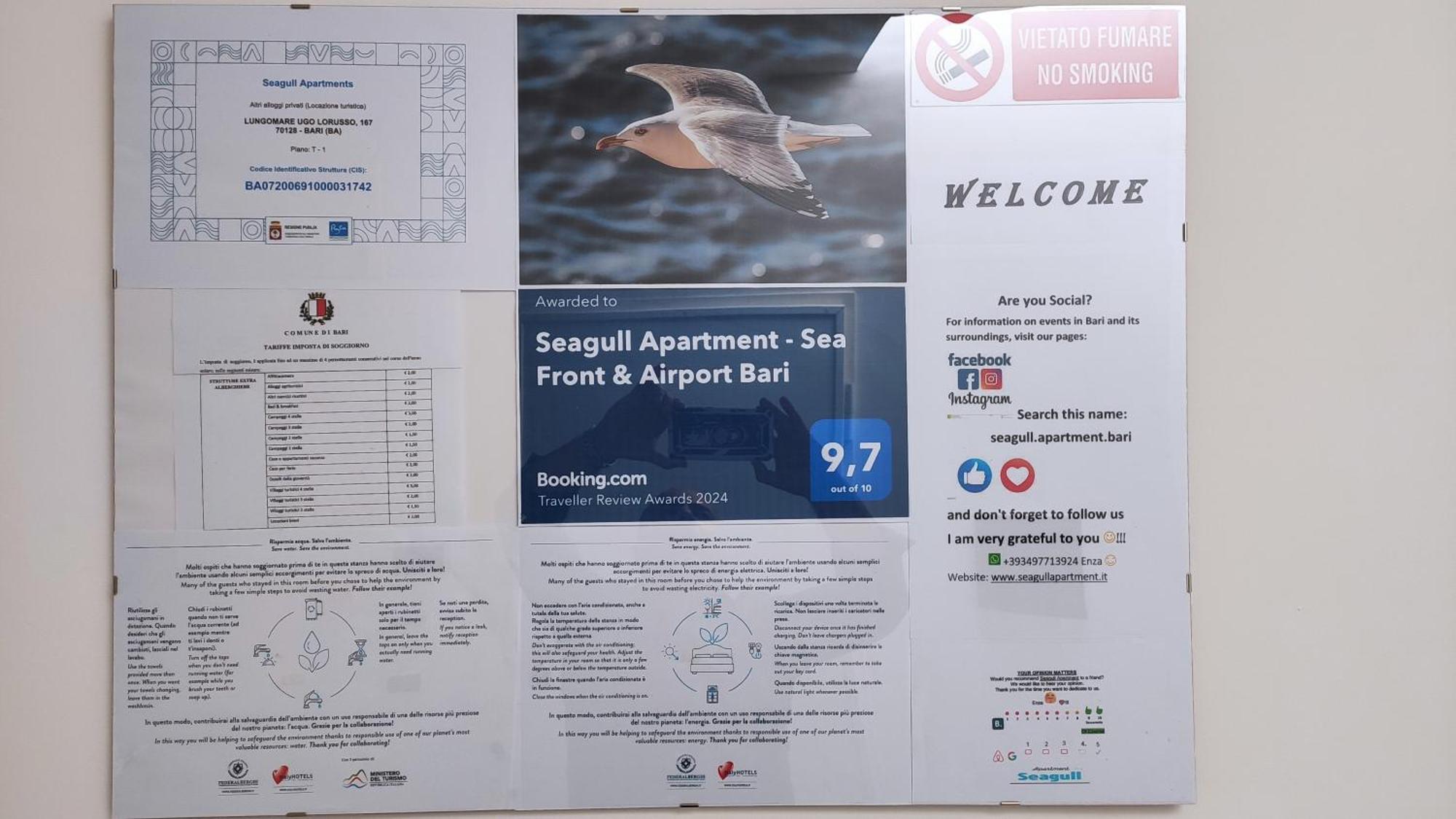 Seagull Apartments - Front And Sea View & Airport Bari Dış mekan fotoğraf